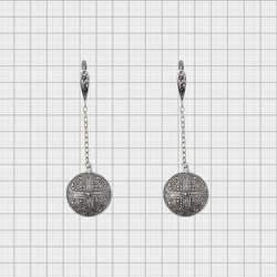 "Сибель" серьги в серебряном покрытии из коллекции "Турция" от Jenavi с английским замком
