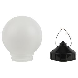 Светильник ЭРА НСП 01-60-003 подвесной Гранат полиэтилен IP44 E27 max 60Вт D150 шар белый | Светильники ЖКХ IP40 и IP44