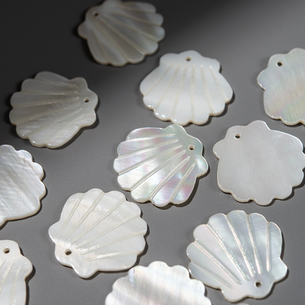 Ракушка из белого перламутра речных ракушек, 22мм