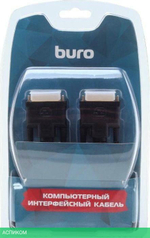 Кабель Buro DVI-D(m)/DVI-D(m) 1.8 м ферритовые кольца BHP RET DVI18 черный