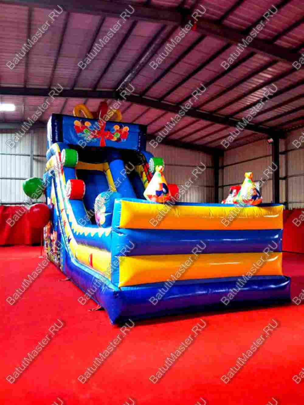 Надувной батут-горка "Подарок" 8*4*6 м