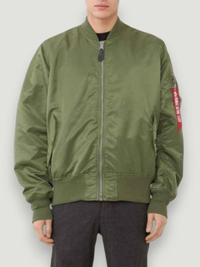 Куртка Бомбер Alpha Ind L-2B Loose Flight Jacket (олива - s.green)