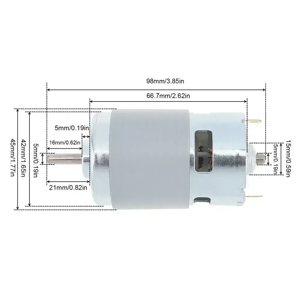 775 беззубчатый DC Motor 24V 12000RPM Большой крутящий момент микро с двойным шарикоподшипником Подходит для электрических инструментов/вентиляторы пылесоса