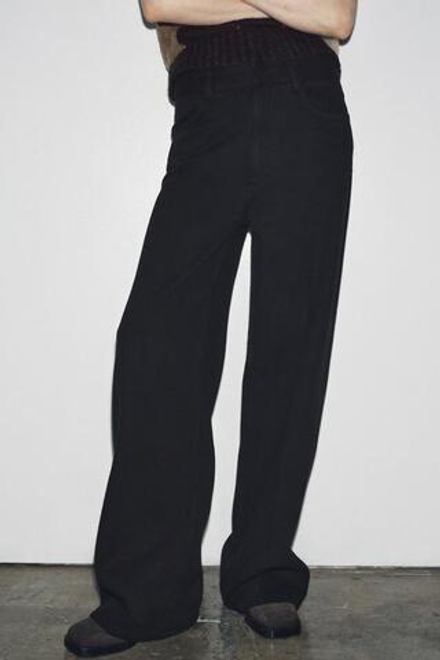 ZARA ДЖИНСЫ ZW COLLECTION СО СРЕДНЕЙ ПОСАДКОЙ, ЧЕРНЫЙ