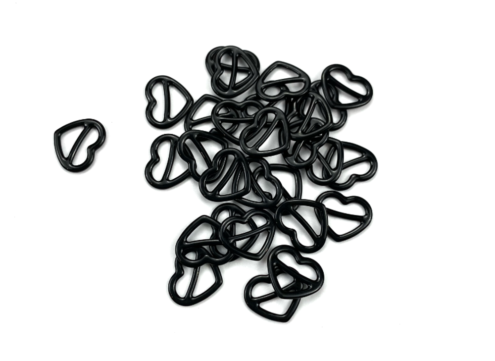 Регулятор-сердечко черный 10 мм