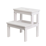 Табурет для кухни, 38х38х43, Беквэм, стремянка, деревянный степ-стул, белый, Dipriz