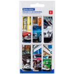 Закладки для книг МАГНИТНЫЕ "RETRO CARS" набор 6 шт. 60x20 мм BRAUBERG (10 штук в упаковке)
