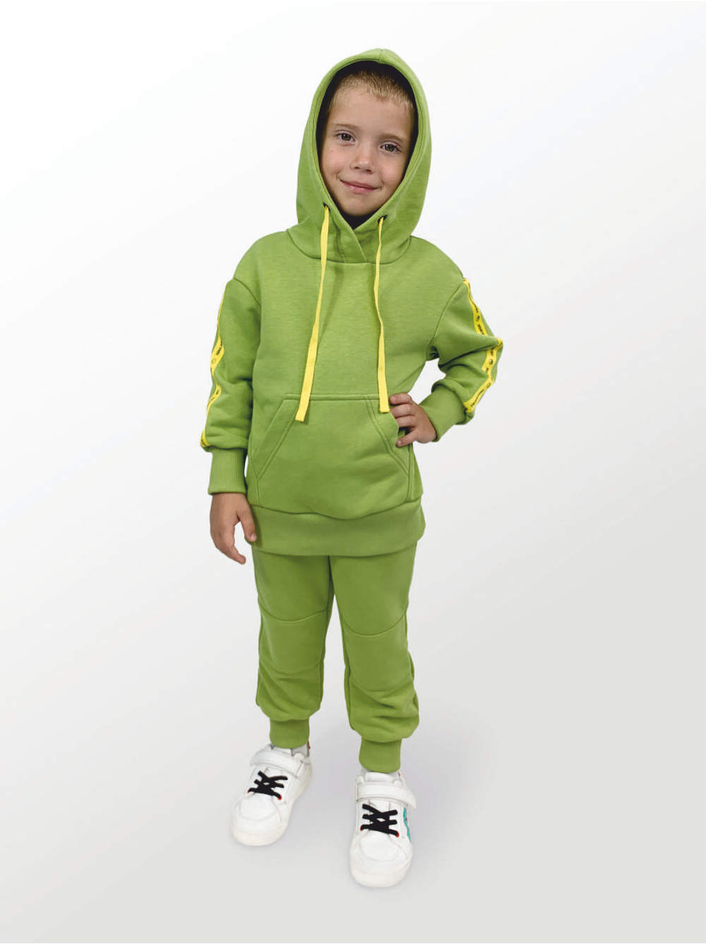 Брюки для детей, модель №2 (джоггеры), рост 110 см, зеленые
