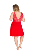 Сорочка беби-долл с кружевными вставками