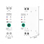 Умное WiFi реле (выключатель) на DIN-рейку Taxnele TXCB2-VAP-E с мониторингом электроэнергии/функции защиты (Для экосистемы eWelink)
