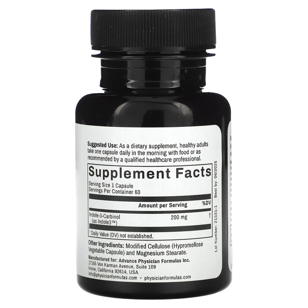 Advance Physician Formulas, индол-3-карбинол, 200 мг, 60 капсул