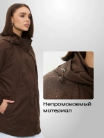 Ветровка с капюшоном удлиненная