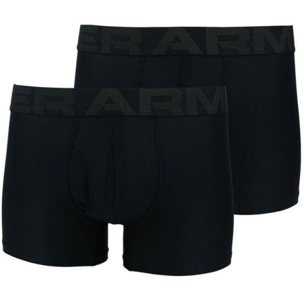 Мужские спортивные боксеры Under Armour Tech 3in 2 Pack - black