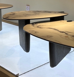 Стол М-City DISAUR Кофейный Дэг (Dag) Fendi White керамика на стекле, массив, МДФ, Дубовый шпон