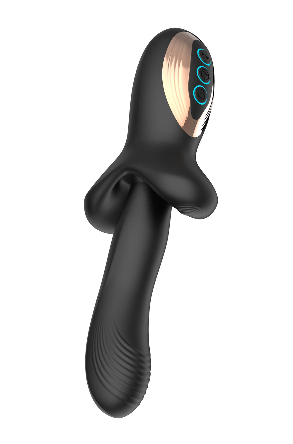 Вибратор Secwell с постукиванием и тройной стимуляцией, 22 см