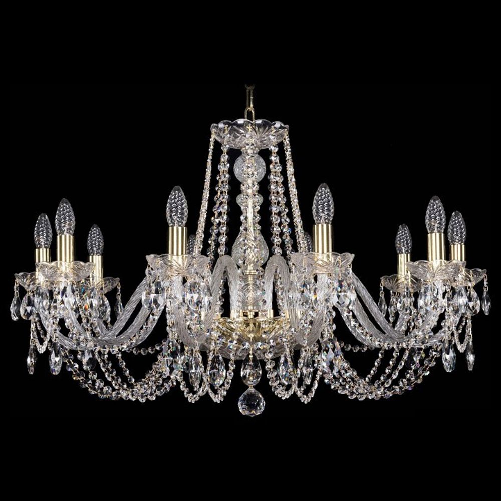Подвесная люстра Bohemia Ivele Crystal 1402 1402/10/300/G