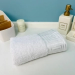 Полотенце махровое 50*90см «POSEIDON» цвет белый 01000 плотность 420гр/м2 с петелькой-подвесом