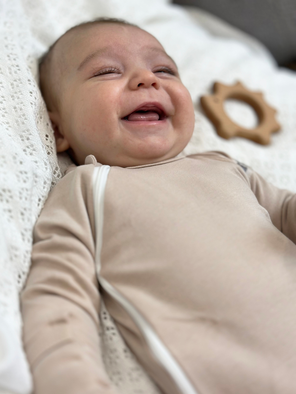 Боди на молнии с длинным рукавом Светлый кофе RinaAmari