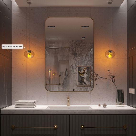 Подвесной светильник Crystal Lux Beleza SP1 E Chrome