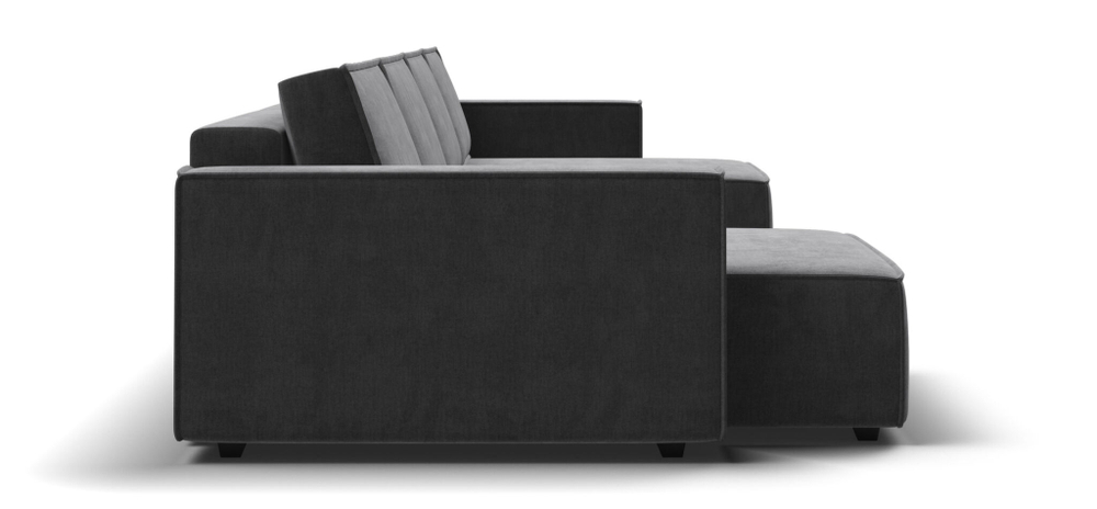П-образный диван BOSS SOFT MODOOL велюр Monolit серый