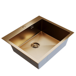 Мойка настол.монтаж 60х50 (3,0) вып 3 1/2  MIXLINE ПРО С ФАСКОЙ 22см с сифоном (бронза)