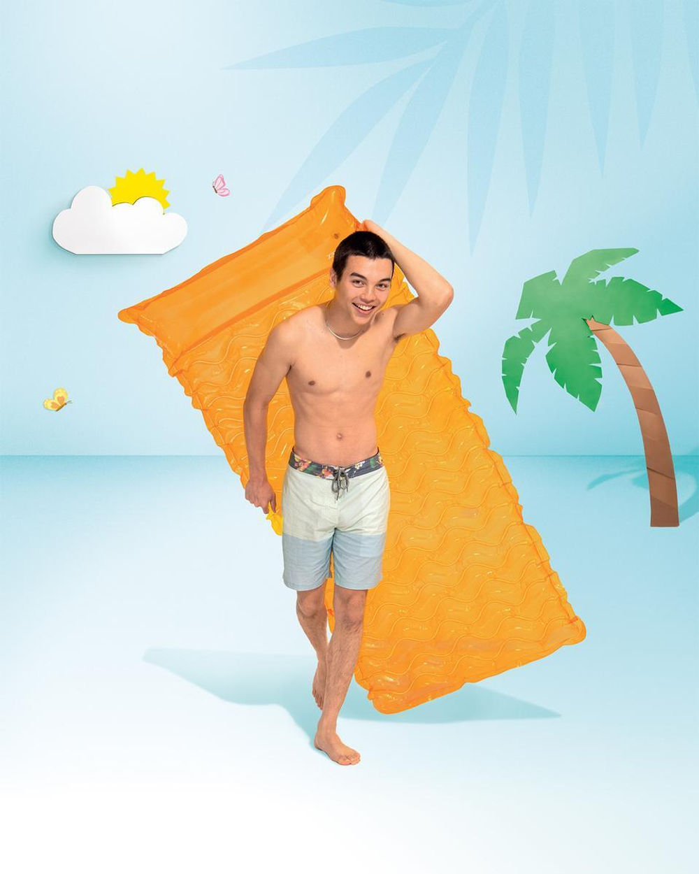 Матрас пляжный Волна 229х86см в ассорт. 134466 (Intex)