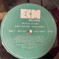 Винтажная виниловая пластинка LP Gary Burton, Chick Corea Crystal Silence (Canada 1977) ECM Records