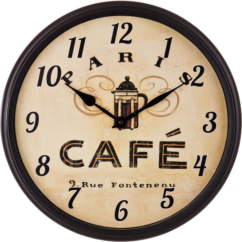 ЧАСЫ НАСТЕННЫЕ КВАРЦЕВЫЕ "CHEF KITCHEN" 35,5*35,5*5 СМ.ДИАМЕТР ЦИФЕРБЛАТА=31 СМ.(КОР=6ШТ.)