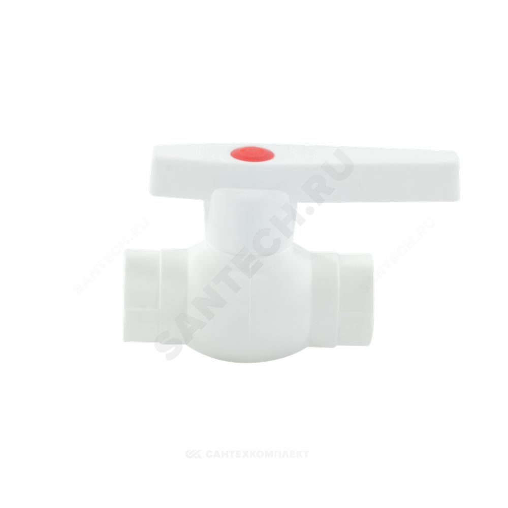 Кран шаровой PP-R белый Дн 32 внутренняя пайка OPTIMA VALFEX VALF 10145032
