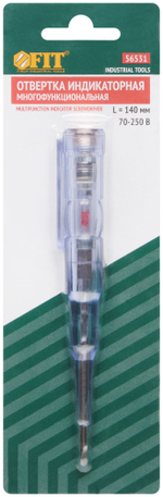 Отвертка индикаторная многофункциональная 70-250 В FIT 56531