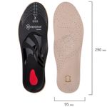 Стельки для обуви из натуральной кожи c СУПИНАТОРОМ, размер RU 39-45/EU 40-46, SHEGRA (ШЕГРА),700760