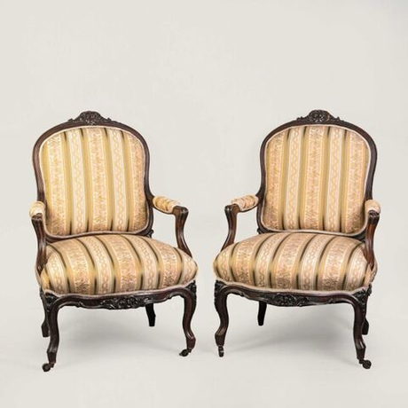 Винтаж: Парные кресла в стиле Людовика XV