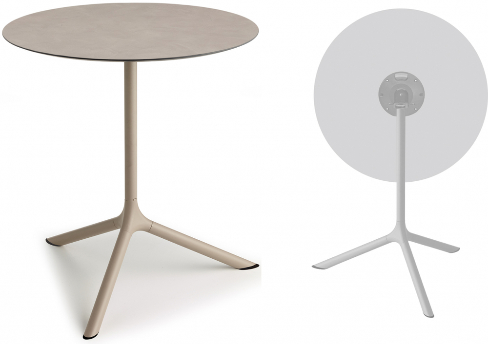 Стол ламинированный обеденный складной Scab Design Tripe Maxi Folding, тортора, тортора шпатель