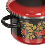 Кастрюля сталь, эмал, 2 л, с крыш, Сиб товары, Рябинушка, 7MD161M, индукц