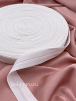 Эластичная косая бейка белая 22 мм