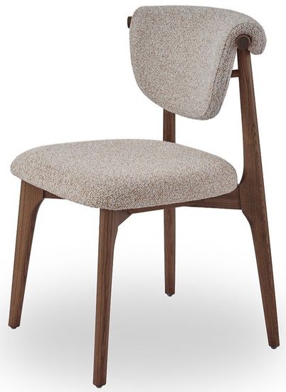 Cтул Comfy 2 бежевая ткань, ножки орех