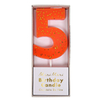 Восковая свеча цифра "5" 1шт