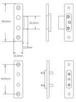 ST-DL110-WT Кабелепереход контактный врезной