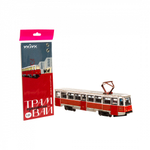 Городской трамвай (красный)1:87 Сборная модель из картона.