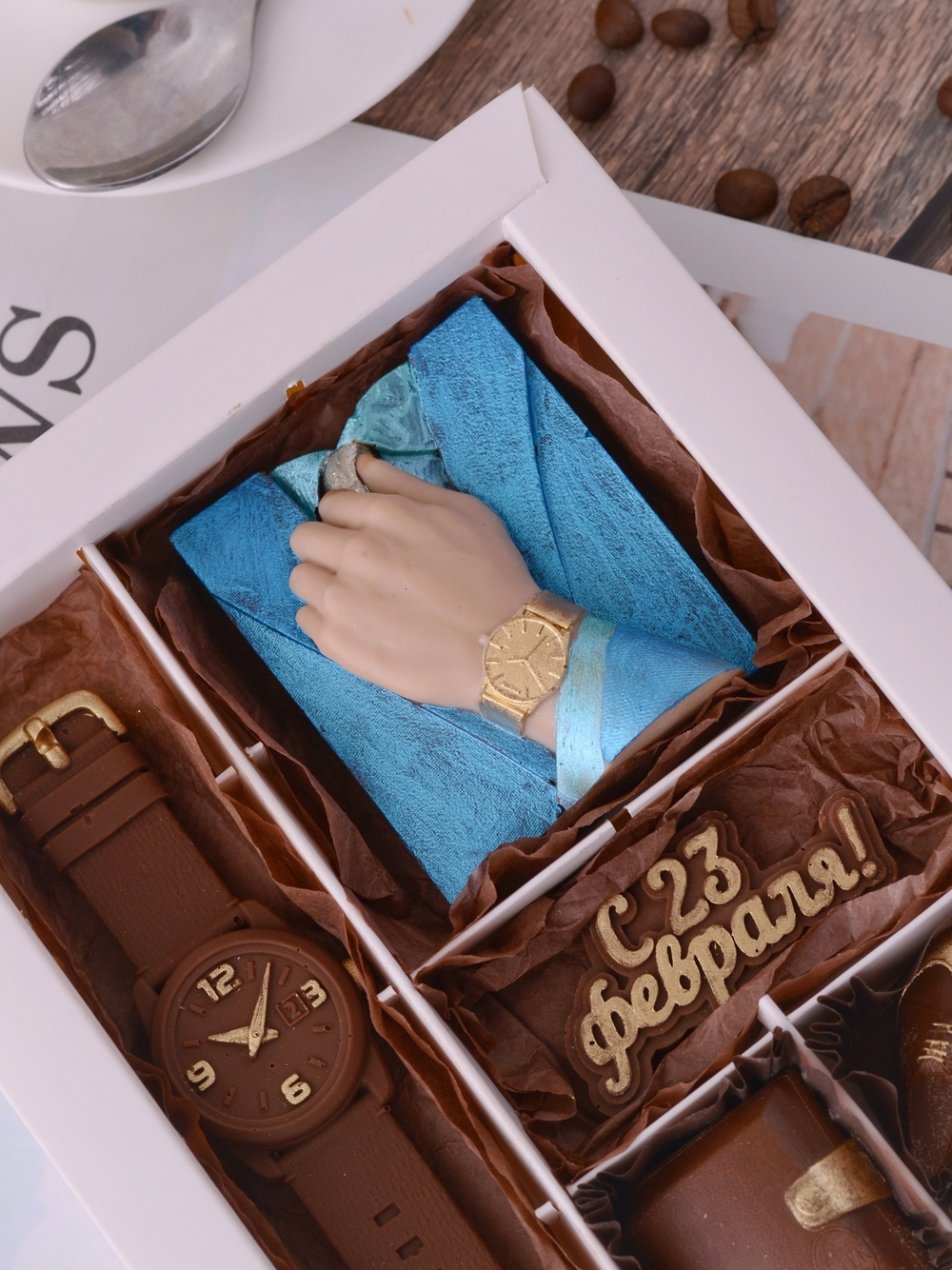 Набор "С 23 февраля" с часами