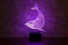 Ночник детский 3D Светильник Плывущий дельфин