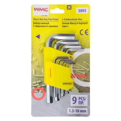 Набор ключей Г-образных 6-гранных 9пр. WMC TOOLS WMC-5093
