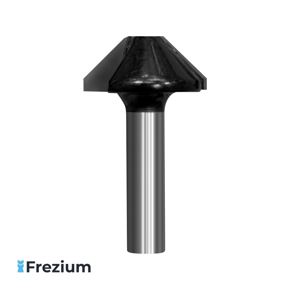 Пазовая V-образная фреза по дереву 25.4x8x11 мм 90 градусов