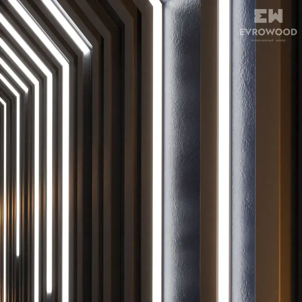 Рейка декоративная из МДФ для подсветки R010LED 30х18х2000
