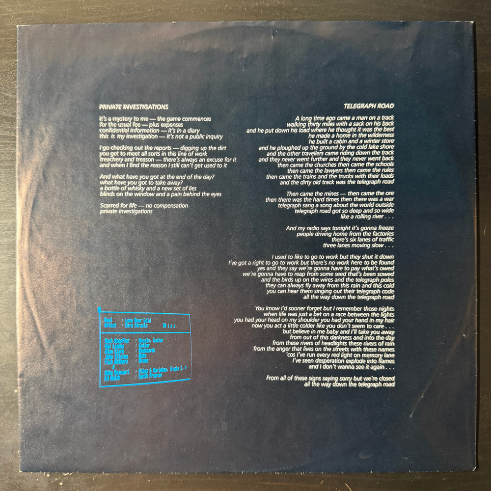 Виниловая пластинка Dire Straits ‎– Love Over Gold LP