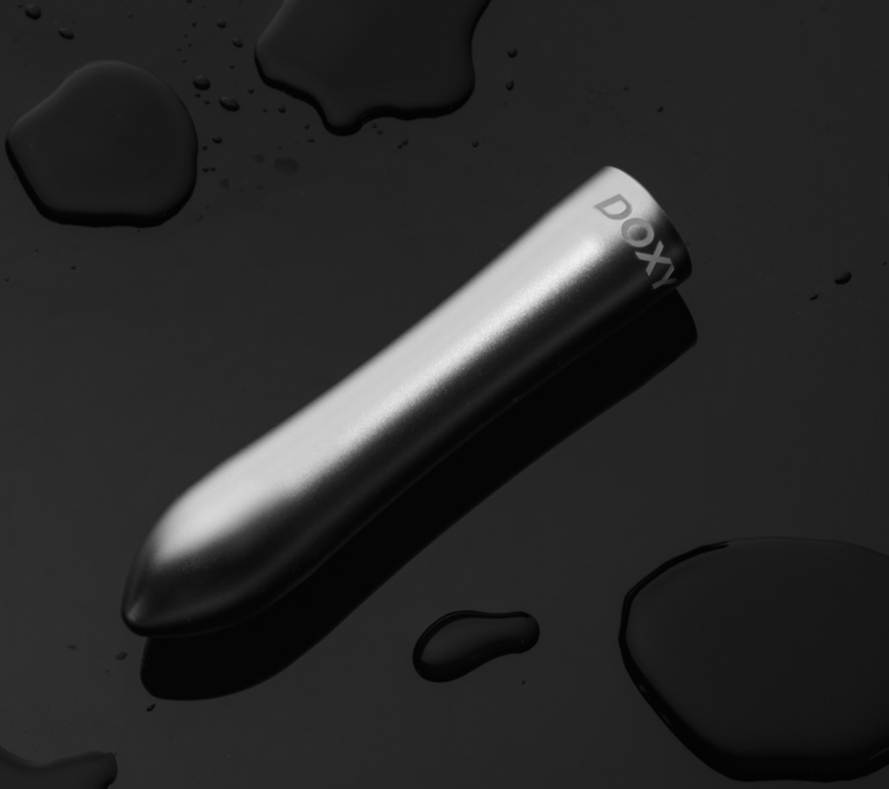 Вибропуля Doxy Bullet серебряная, d=25 мм