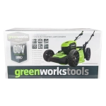 Аккумуляторная газонокосилка Greenworks GD60LM46SPK2 60В (1 x 2 Ач, ЗУ) нож 46 см, 2502907UA