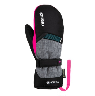 Варежки REUSCH Flash Gore-Tex Junior Black/Black Melange/Pink Glo