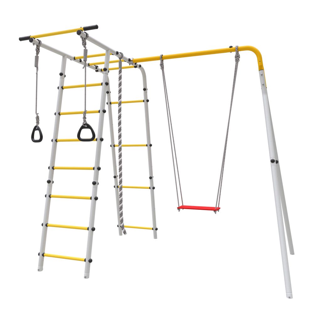 ROMANA Полянка (желтый/серый) (с фанерными качелями)