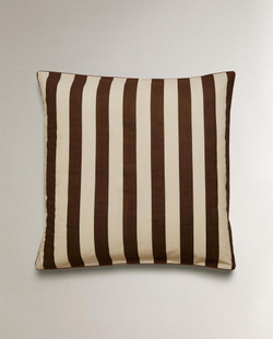 ZARA HOME НАВОЛОЧКА В ПОЛОСКУ, КОРИЧНЕВЫЙ